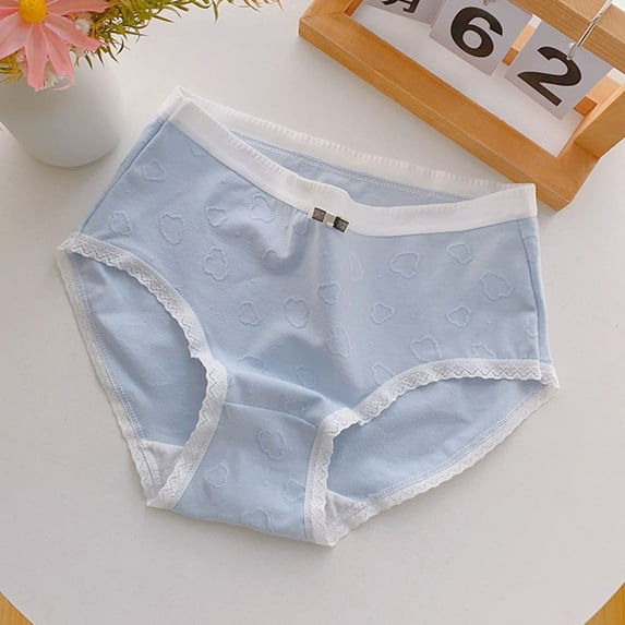 ATOGUTA Underwear For Girls Size 9-14 Tagless No Show Panties for Teens, Light Blue