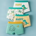 thumbnail image 1 of ATOGUTA Underwear for Boys Cotton Dinosaur Cute Toddler Boxer Briefs Shorts Underwear for Kids Boy 4 Pack, Size 3T-8, 1 of 3