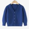 ATOGUTA Uniform Cardigan Boys with Button Loose Long Sleeve Sweaters Uniforms Kids Knit Sweater Outerwear for Girls Blue, Size 2T-14