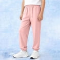 thumbnail image 1 of ATOGUTA Uniform Pants For Boys Elastic Waist Jogger Sweatpants Kids Teens Running Athletic Pants with Pockets Size 3T-13, Pink, 1 of 5