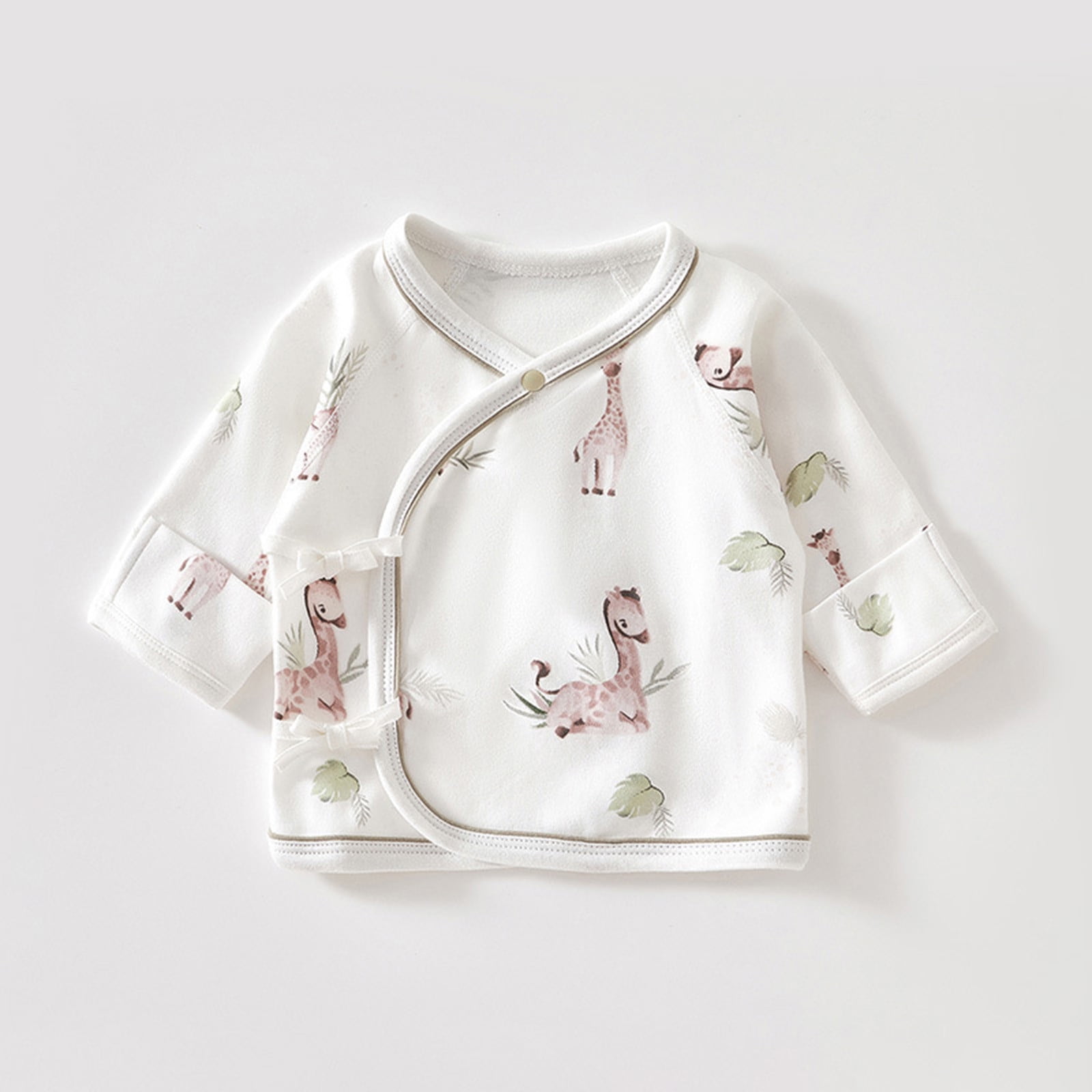 トップス youthbath SIDE CUTTING LONG SLEEVE 2-Pack Baby Neutral White Long Sleeve Side Snap Tee – Gerber