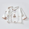 thumbnail image 1 of ATOGUTA Unisex Baby Side Snap Long Sleeve Shirts No Scratch Flaps Size 0-6M, 1 of 3