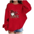 thumbnail image 1 of ATOGUTA Valentine's Day Sweatshirt Girl Boys Kids Long Sleeve Tees Love Heart Kids Tops Outfit Size 1T-13, Red, 1 of 5