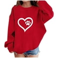 thumbnail image 1 of ATOGUTA Valentine's Day Sweatshirt Girl Heart Graphic Shirt Kids Long Sleeve Outfit Tops Size 1T-13, Red, 1 of 5