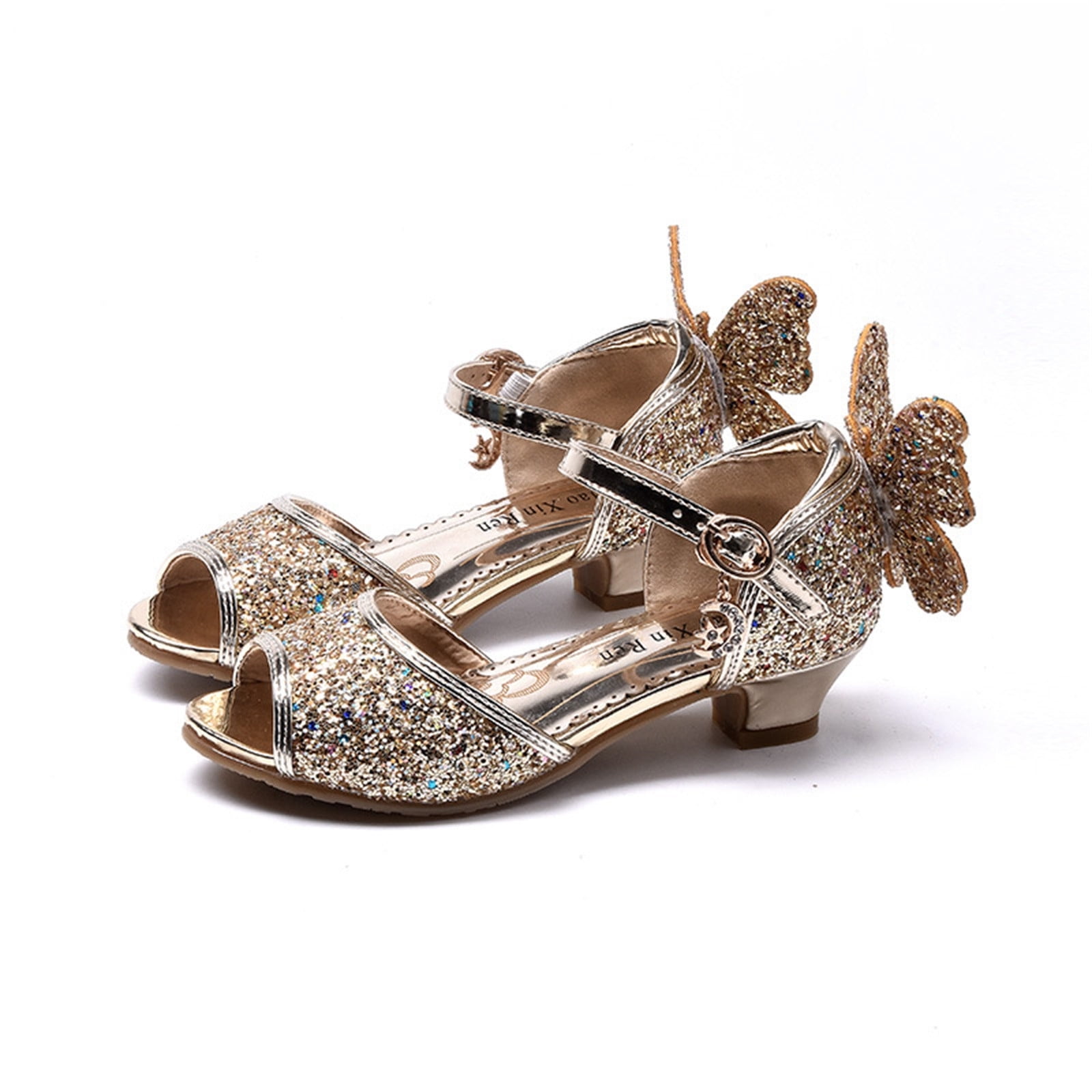 ATOGUTA Wedding Shoes for Kids Gold Kids Party Wedding Shoes with ...