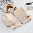 thumbnail image 1 of ATOGUTA Winter Coats for Boys Fleece Hooded Jacket Coat Zipper Lightweight Long Sleeve Thick Warm Outerwear White, Size 4T-11, 1 of 3