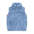 thumbnail image 1 of ATOGUTA Winter Coats for Toddler Girls Plush Cute Winter Thick Casual Keep Warm Vest Coat Jacket Blue, Size 18M-7, 1 of 6