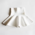 thumbnail image 1 of ATOGUTA Young Girls Skirts Fall Winter Stretch Mini Flared Pleated Skater Skirt Size 3T-13, White, 1 of 4