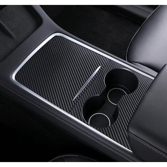 ATOM Center Console Wrap Kit for Tesla Model 3 Model Y Decoration Wrap Kit for Tesla Accessories TPU Carbon Fiber Center Console Cover Interior Decoration (Carbon Fiber)