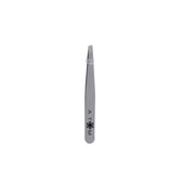 ATOM Tweezers for Eyebrows & Ingrown Hair Removal Blackhead and Splinter Tweezer with Sharp Needle Nose Point Great Precision for Facial Hair Silver