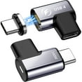 thumbnail image 1 of ATOMOTA 140W USB C Magnetic Adapter 2Pack, 24Pins USB C 90 Degree Adapter with USB4 20Gbps 8K 60Hz Video for Thunderbolt 3 MacBook Pro/Air, Tablet, Laptop, iPhone 15/15 Pro/15 Max/15 Pro Max, Sliver, 1 of 7