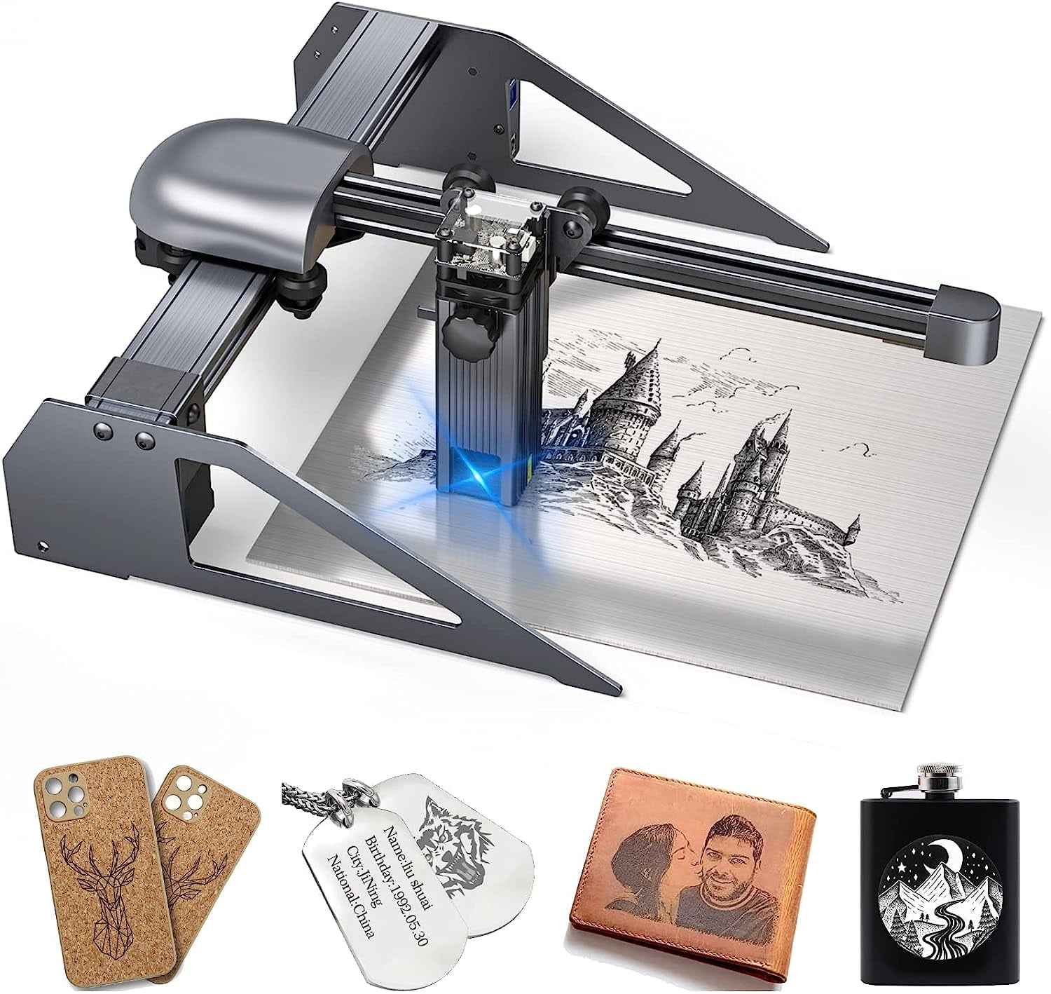 ATOMSTACK P7 M40 Laser Engraver Machine 200x200mm CNC Desktop Engraving  Metal Stainless Steel Cutting Wood Acrylic Easy Install - AliExpress