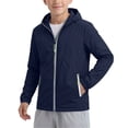thumbnail image 1 of ATORRE Boys UPF 50+ Sun Jacket Summer 2026 Solid Color Full Zip Loose Long Sleeve Lightweight Hooded Sun Protection Jackets for Outdoor Navy 7-8 Years, 1 of 9