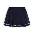 thumbnail image 1 of ATORRE Girl's Tennis Skirt 2026 Back to School Preppy Casual Fashion Color Block Versatile Pleated Skirt with Liner for Daily Wear Navy 10-11 Years, 1 of 8