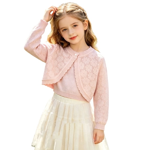 ATORRE Toddler Girls Knit Cardigan Sweater 2026 Summer Cute Solid Color ...