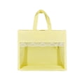 thumbnail image 1 of ATOTE Non-Woven Wedding Return Gift Bag with Transparent Window and Lace Trim,Yellow 12 x 12 x 5 Inches, 3 Pcs, 1 of 4