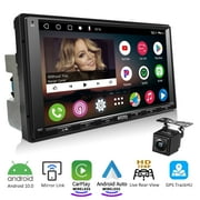 ATOTO Car Stereo with Backup Camera Double Din Car Stereo 7'' Car Audio Wireless Apple Carplay&Wireless Android Auto with GPS Tracker,Included HD Rearview Camera Input(A6)