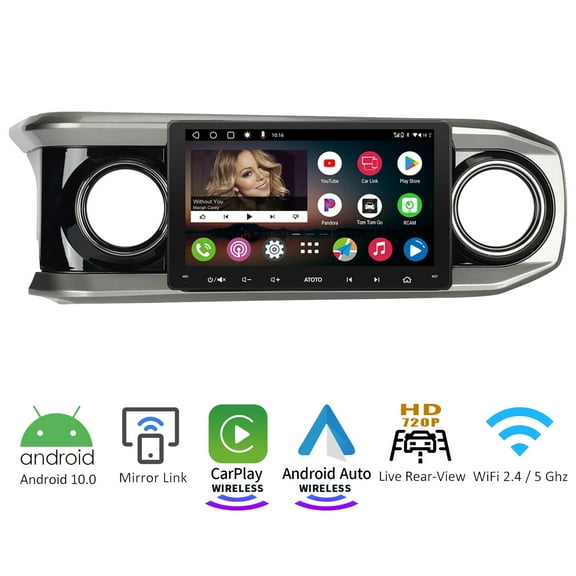 ATOTO A6 PF 9inch IPS Display Double Din Car Stereo Compatible with Toyota Tacoma 2016-2022 3rd Gen,2+32G Wireless CarPlay & Wireless Android Auto Dual Bluetooth Mirror Link[Vehicle Specific]
