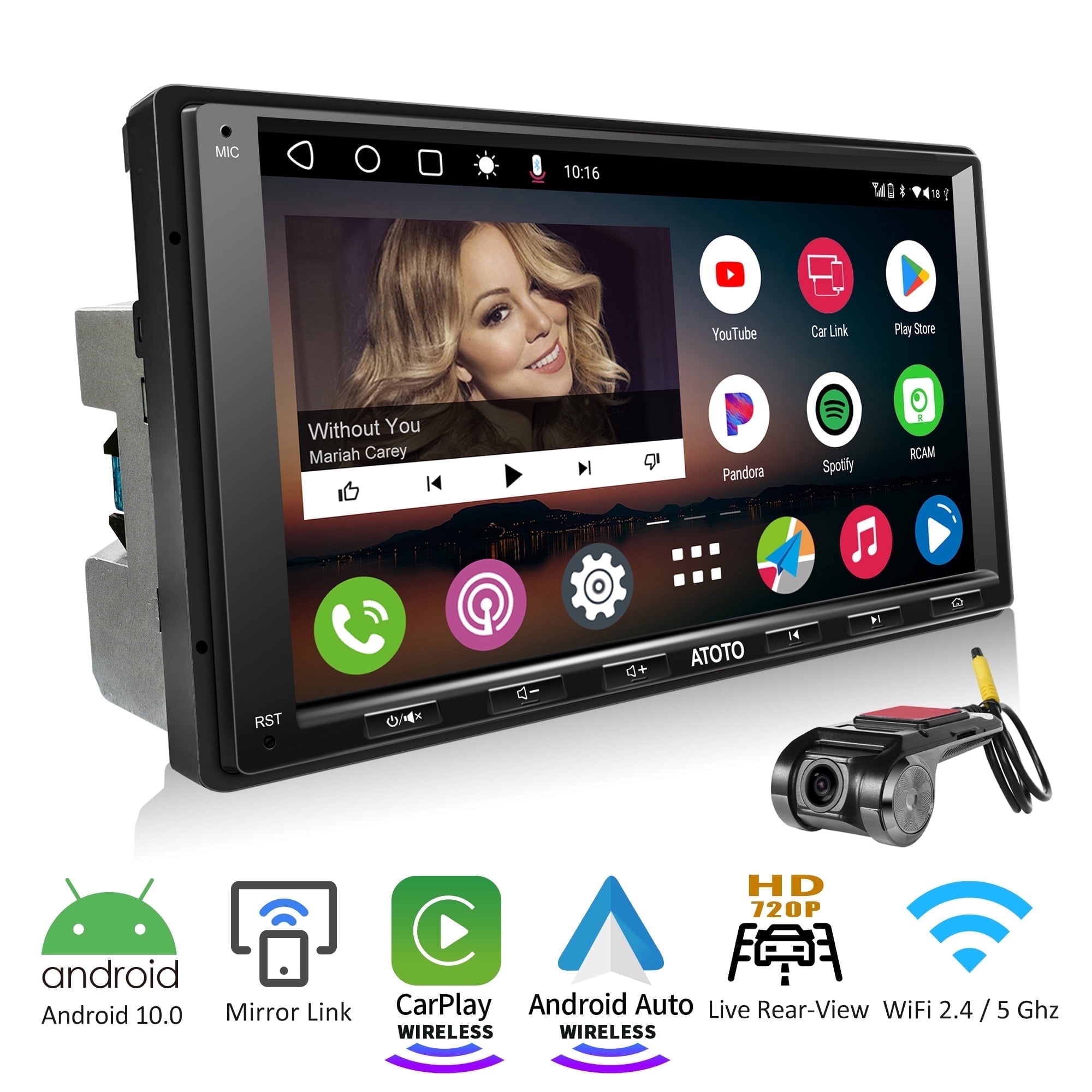ATOTO A6PF 7-Inch Double Din Android Car Stereo: Carplay ATOTO A6PF 7-Inch Double Din Android Car Stereo: Carplay
