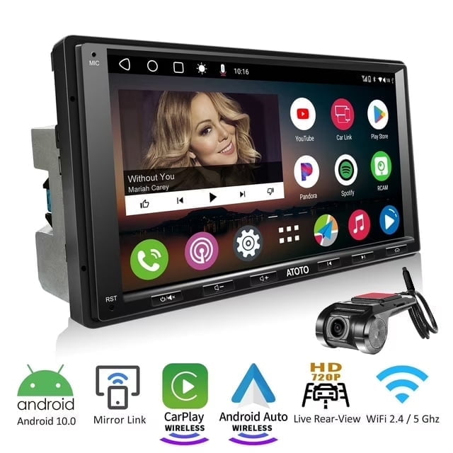 ATOTO A6PF 7-Inch Double Din Android Car Stereo: Carplay, Android