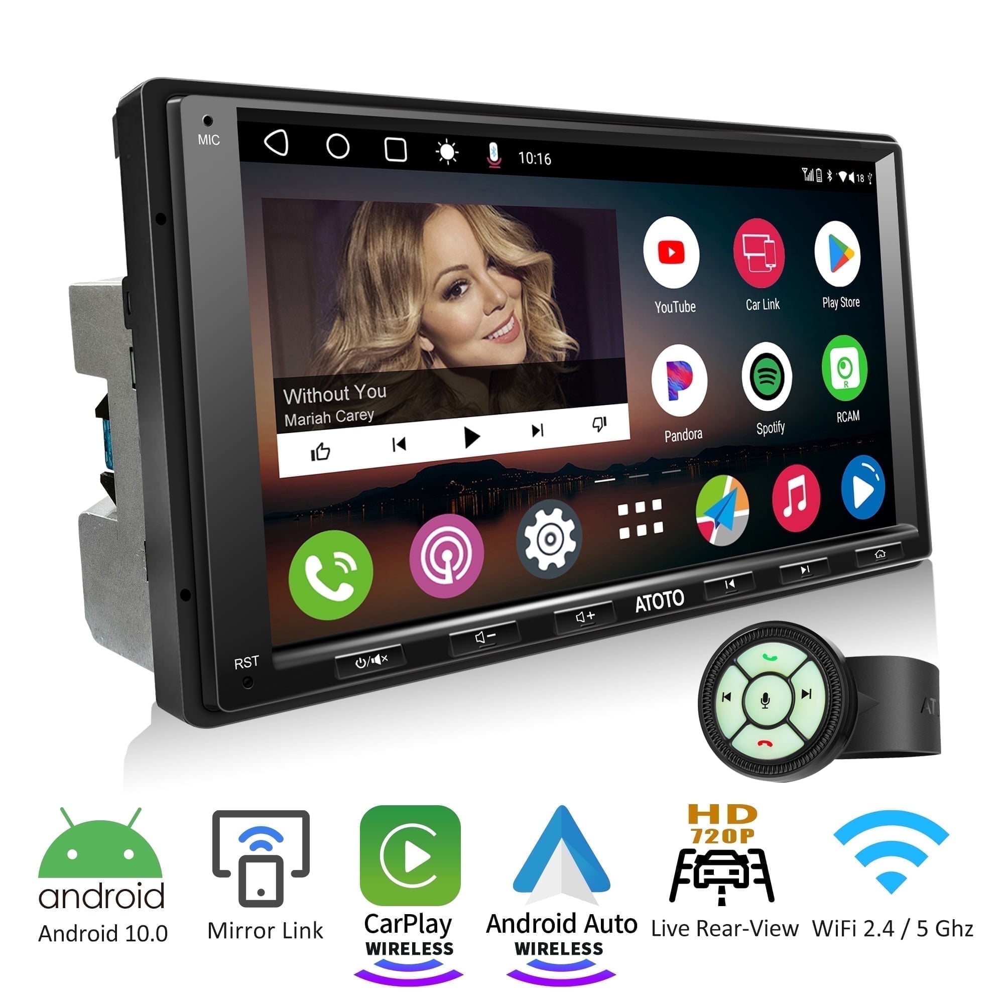 ATOTO A6PF 7-Inch Double Din Android Car Stereo: Carplay, Android