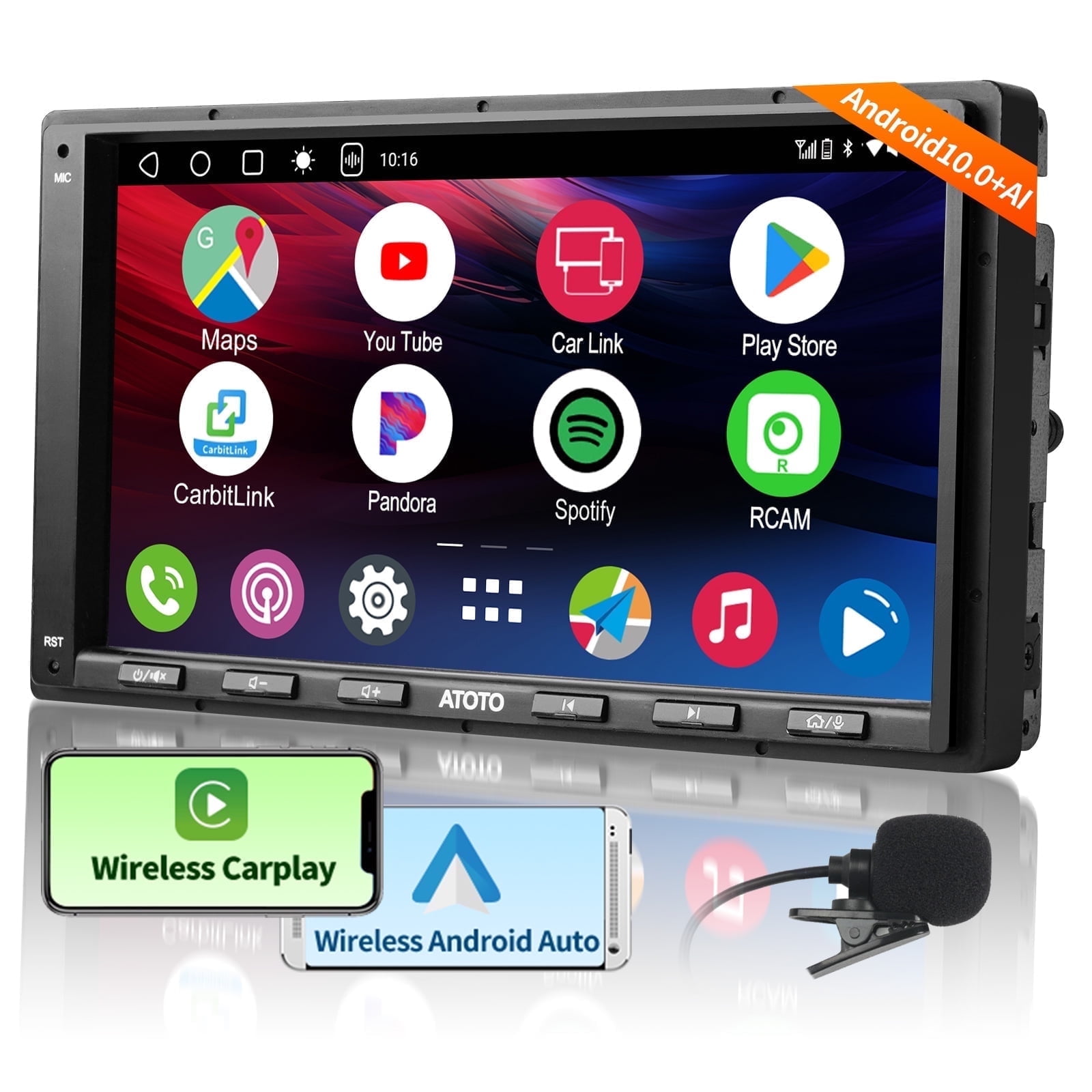 ATOTO A6PF 7-Inch Double Din Android Car Stereo: Carplay ATOTO A6PF 7-Inch Double Din Android Car Stereo: Carplay
