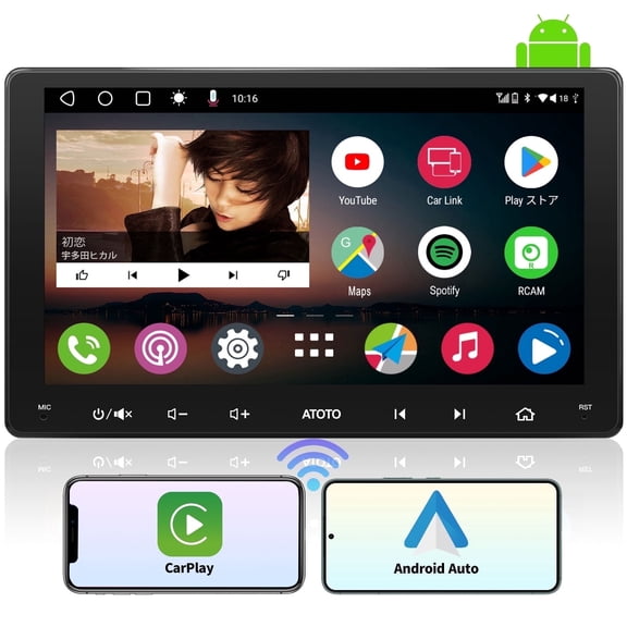 ATOTO  Car Stereo 9 inch Double Din Android Car Stereo ,Car Audio with  Wireless Carplay&Android Auto in-Dash GPS Tracking  4G+64G (A6PL)