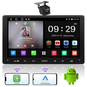 ATOTO Car Stereo with Backup Camera 9 Inch Android Double Din Car Stereo Wireless CarPlay Android Auto Drivechat AI GPS Navigation&WiFi 24Band EQ/BT USB AM FM