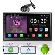 ATOTO Android Car Stereo with Dash Camera 7in Double Din Car Stereo Car Audio Head Unit Wireless Carplay Android Auto with 2G+32G with AM/FM Radio Receiver WiFi/BT/USB,AI Chat Radio A5