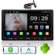ATOTO Car Stereo with Dash Cam,9 Inch Android Double Din Car Stereo Wireless CarPlay Android Auto, GPS Navigation&WiFi, IPS Touchscreen, Drivechat AI, 24Band EQ/BT USB AM FM