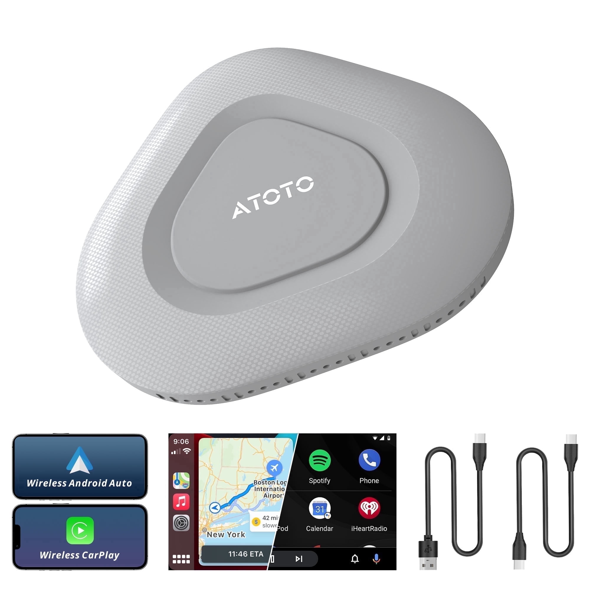 ATOTO CarPlay Ai Box Smart AI Box Adapter,Wireless Android Auto