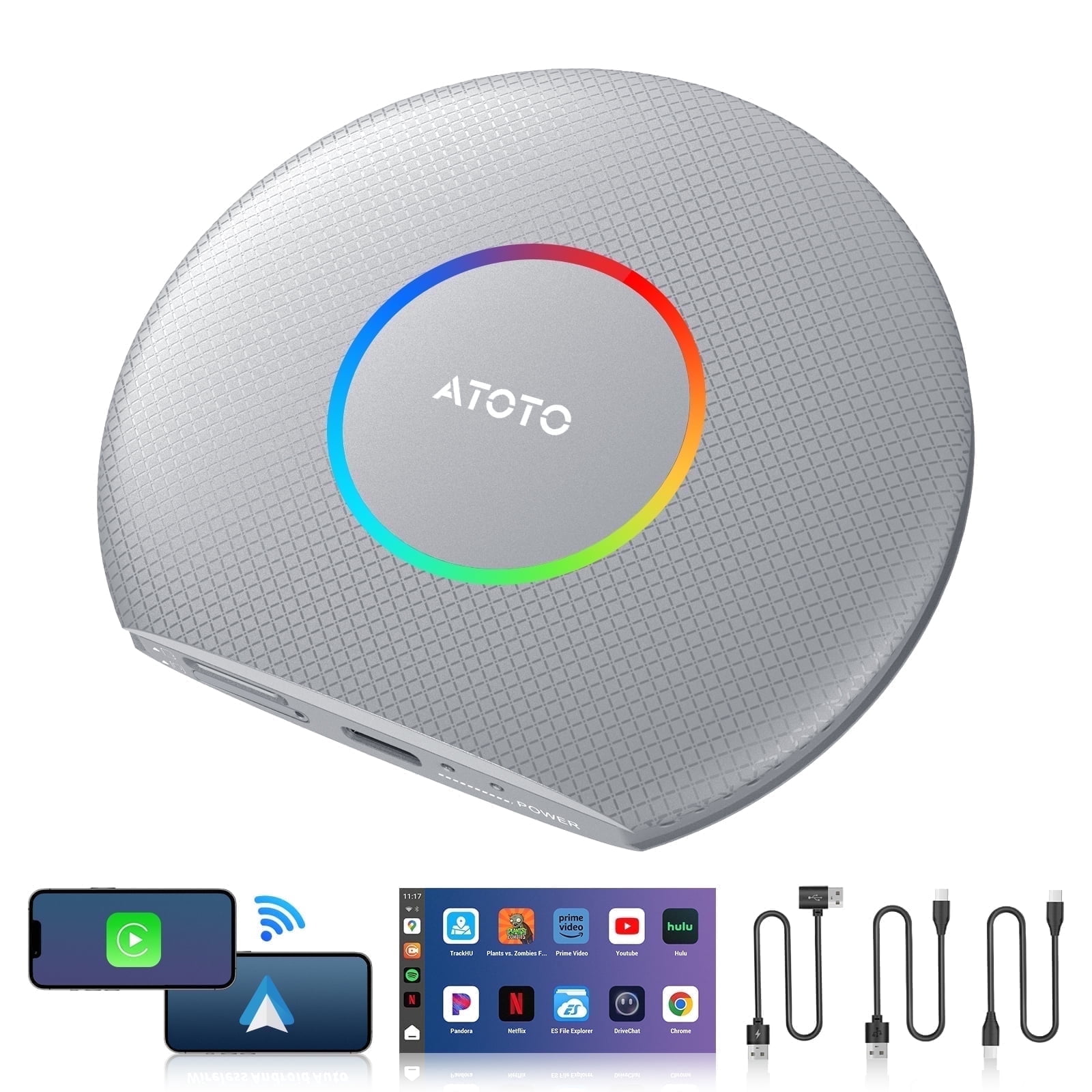 ATOTO Carplay Ai Box Gen2 AI Smart Box 8GB+128GB Wireless CarPlay