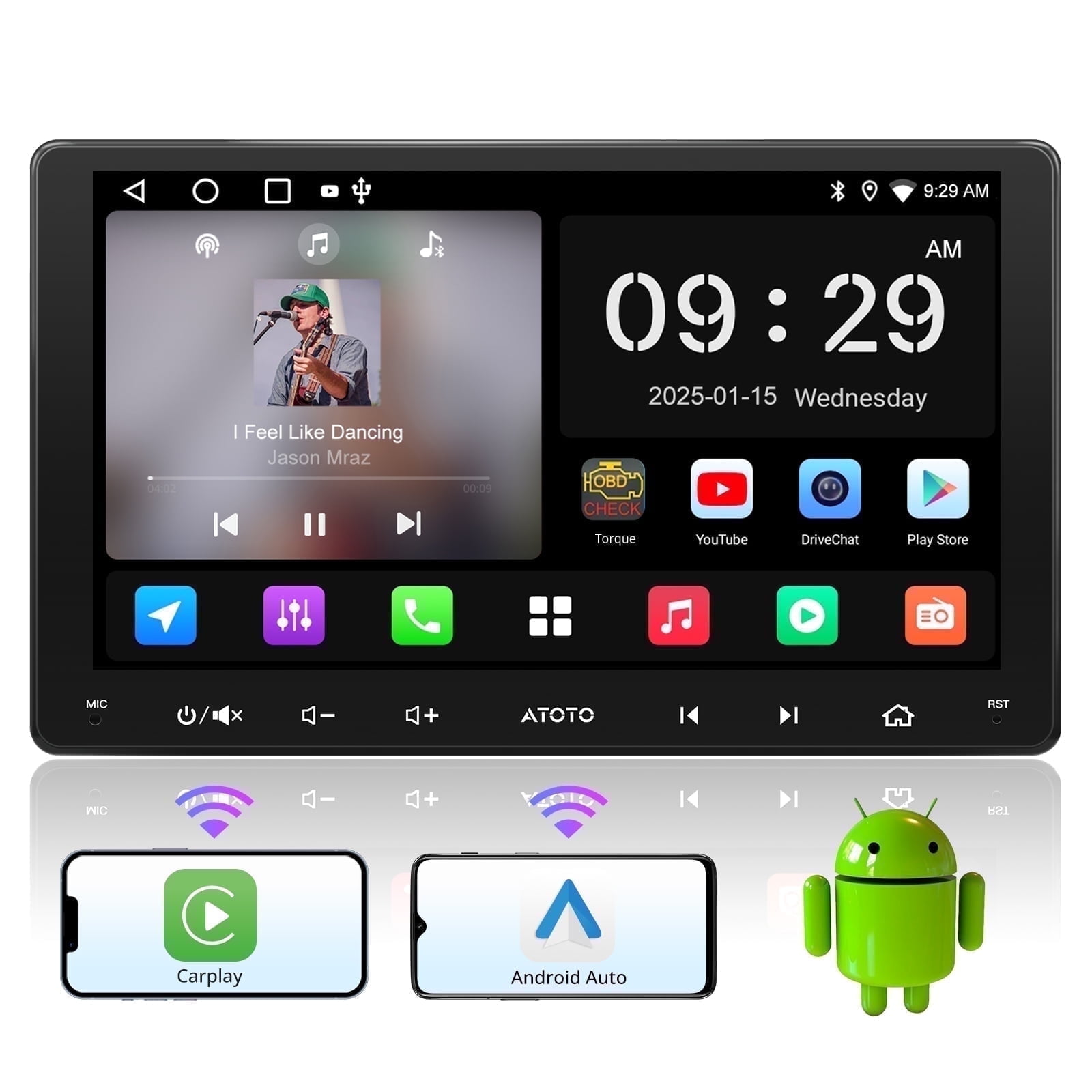 ATOTO A6PF Carplay Radio, 7inch Full Touchscreen with GPS Tracking