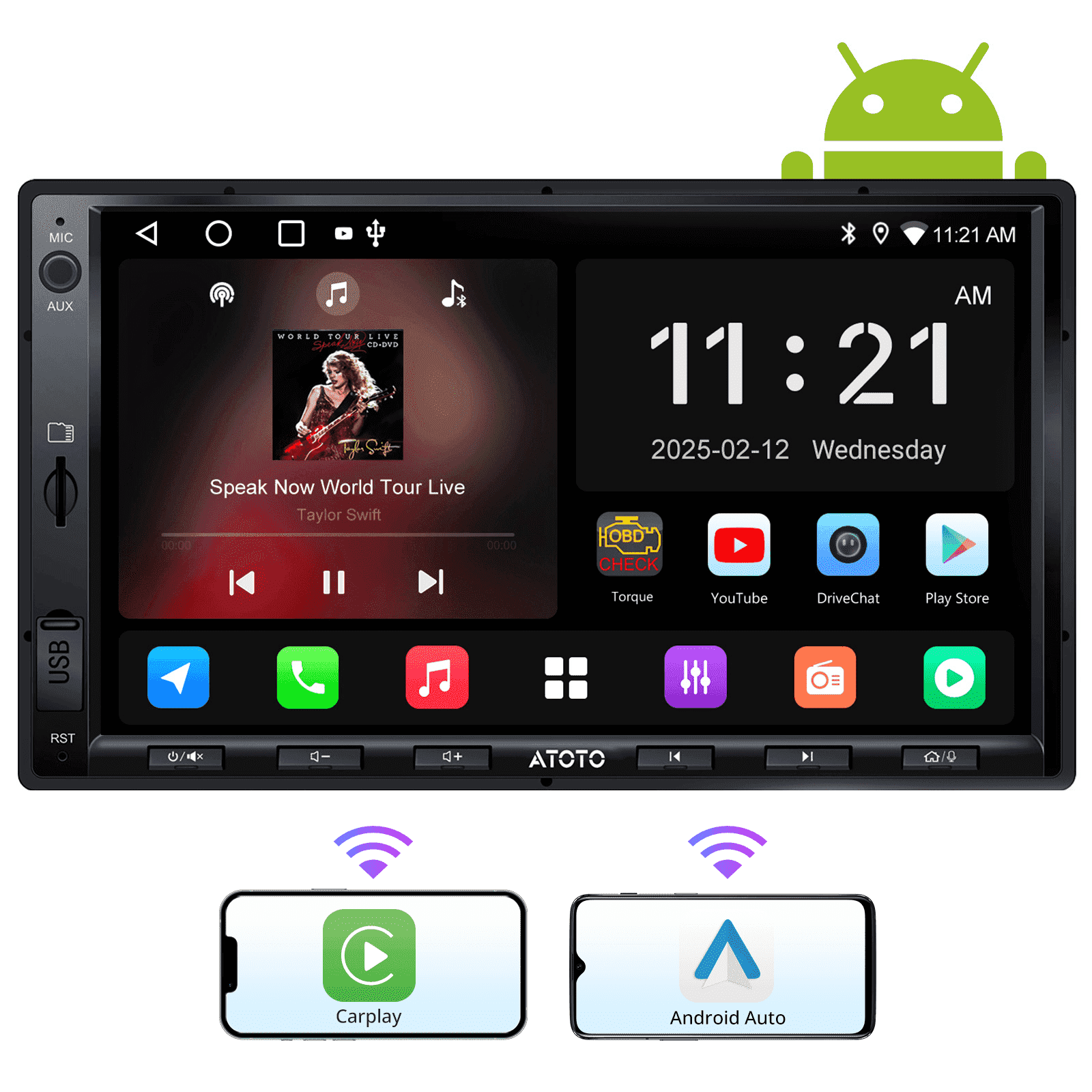 ATOTO F7WE 7インチ ダブルDIN オーディオ CarPlay Amazon.com: ATOTO F7 WE 7inch Double DIN Car Stereo