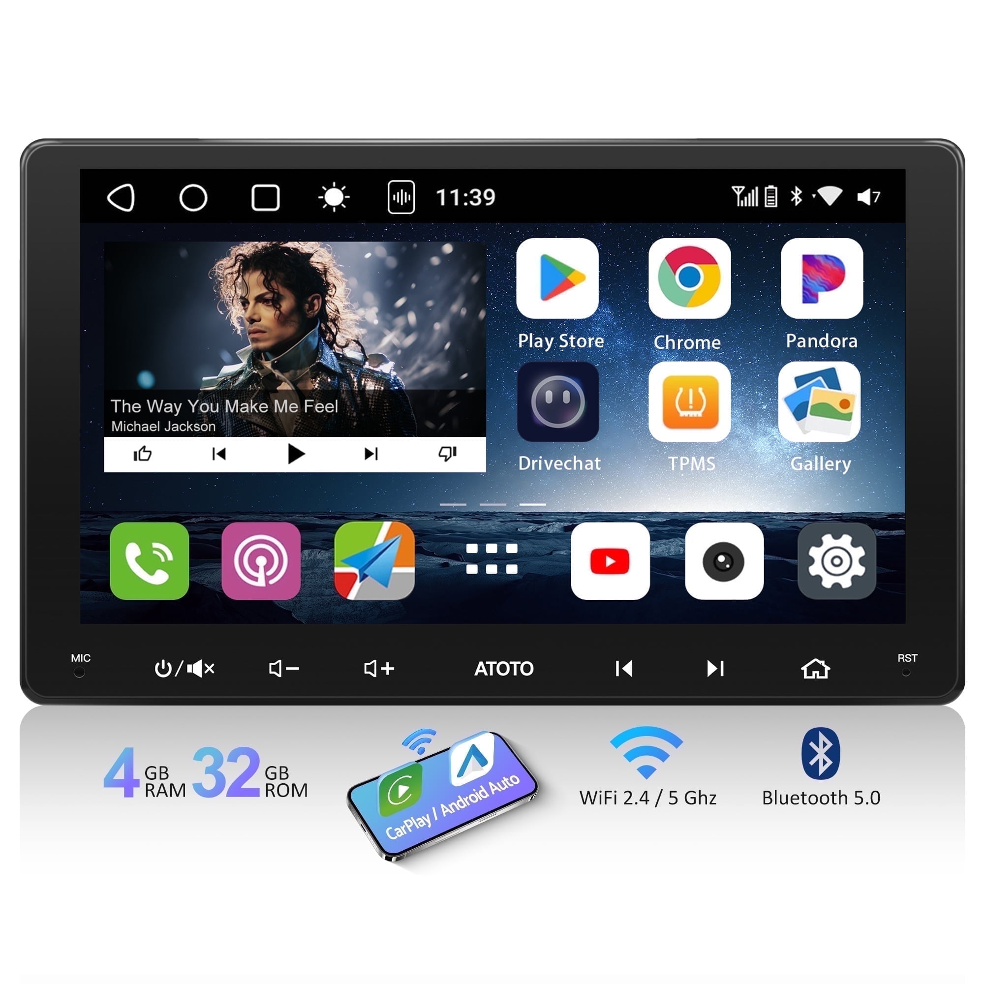 ATOTO S8 MS Android Double Din Car Stereo, 7 inch Touchscreen