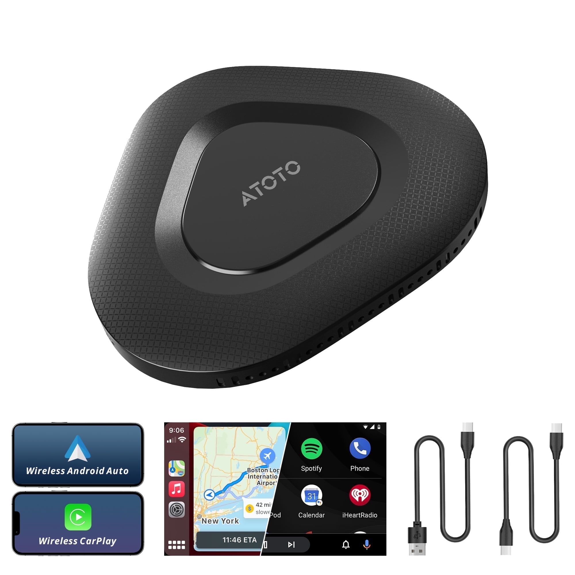 ATOTO Car Bluetooth Adapter, Carplay & Android Auto Wireless