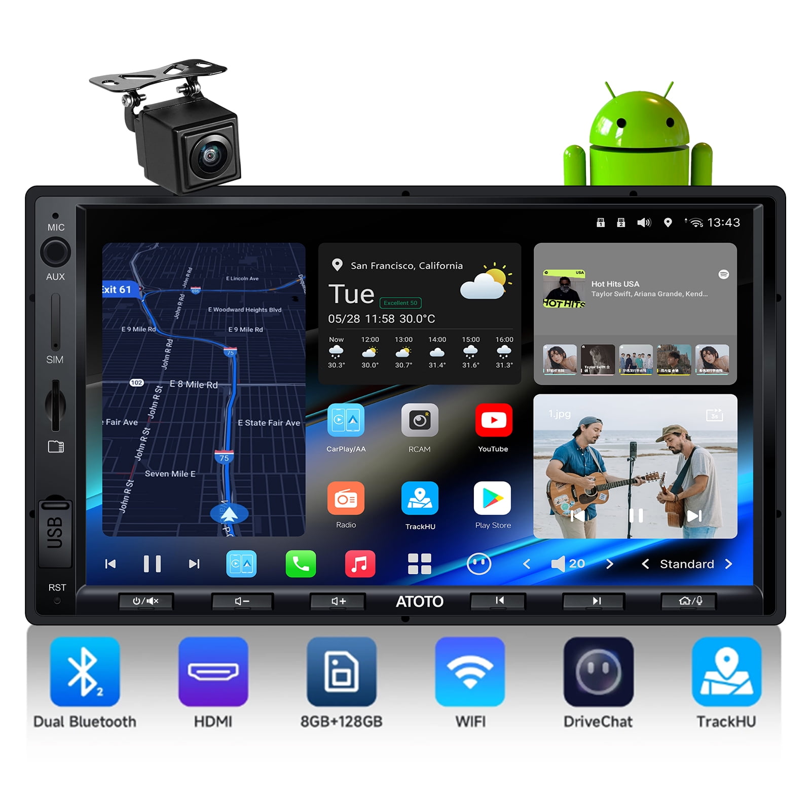Free Shipping! ATOTO S8 Ultra Plus 6G+128G 10inch Double Din