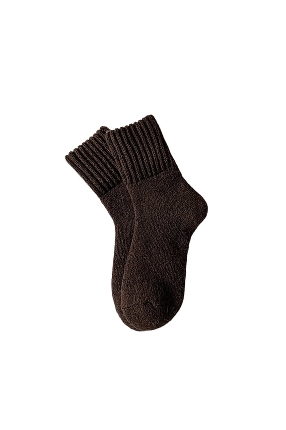 1 Pairs Womens Solid Mid Calf Socks Cozy Fall Socks Winter Soft Thermal Knit Sock