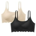 thumbnail image 1 of ATOYSOY 2 Pack Everyday Bra for Women Seamless Thin Lightly Breathable Push Up Bralette Workout Comfort Bra Solid Color Underwear Wirefree, 1 of 8