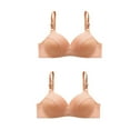 thumbnail image 1 of ATOYSOY 2Pc Plus Size Everyday Bra Lace Splicing Breathable Push Up Underwear Wireless Workout Support Full Coverage Bra Girls Teens Clearance Smoothing Comfy Bra Purple, 1 of 4