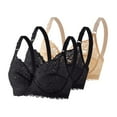 thumbnail image 1 of ATOYSOY 3 Pack Lace Nursing Bra Wirefree Padded Nursing Bras for Breastfeeding Soft Lace Underwear (Beige,38), 1 of 3