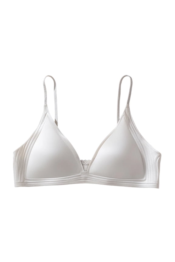 Bralettes For Women Wireless Seamless Delta Cup Bra Thin Adjustable Strap Light Breathable Comfortable Bra Solid Color Daily Casual Leisure Wear