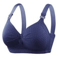 thumbnail image 1 of ATOYSOY Bras for Older Women Soft Breathable Adjustable Strap Full Coverage Gathering Bra Comfortable No Underwire Wireless Bralettes Ladies Everyday (Blue,L), 1 of 2