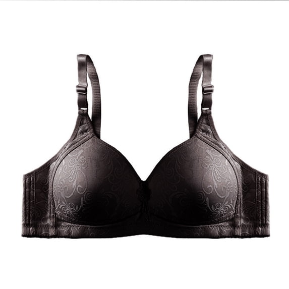 ATOYSOY Bras for Women Fashion Comfortable Bra Solid Color Soft Breathable Underwear Everyday Bras (Black,XXXL)