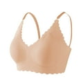 thumbnail image 1 of ATOYSOY Bras for Women Soft Underwear Fashion Comfortable V Neck Seamless Push Up Bralettes with Support Everyday Bras (Beige,S), 1 of 6