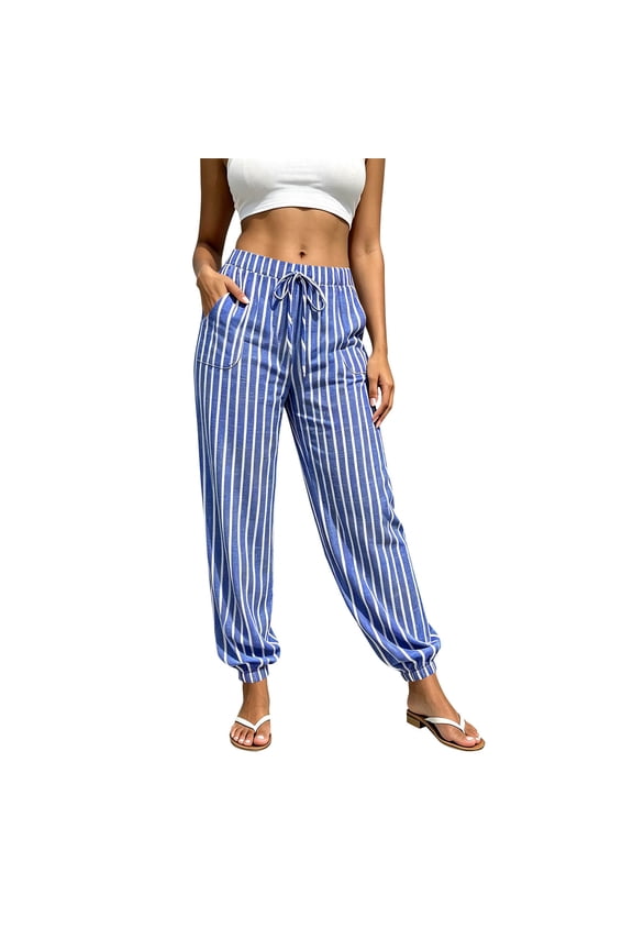 Classic Pocket Chef Cargo Pants Fashion Stripe