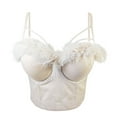 thumbnail image 1 of ATOYSOY Corset Shapewear Underwired Breathable Push Up Underwear Summer Party Camisole Slim Tank Crop Tops Workout Girls Teens Smoothing Comfy Bra Yellow, 1 of 5