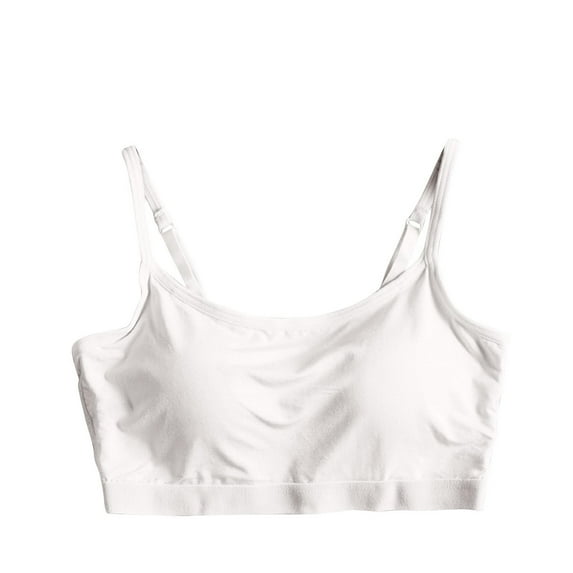 ATOYSOY Cotton Lined Sports Bra Everyday Bra Padded Yoga Activewear Teens Bralette Solid Color Underwear Workout Comfort Bra Push Up Breathable Wireless Tank Tops Khaki S