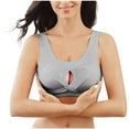 thumbnail image 1 of ATOYSOY Everyday Bra Breathable Push Up Underwear Solid Color Smoothing Comfort Bra Cutout Sports Fitness Workout Seamless Clearance Gray, 1 of 9