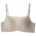 thumbnail image 1 of ATOYSOY Everyday Bra Daily Breathable Push Up Underwear Wireless Seamless Silk Workout Girls Teens Smoothing Comfy Bra Beige, 1 of 3